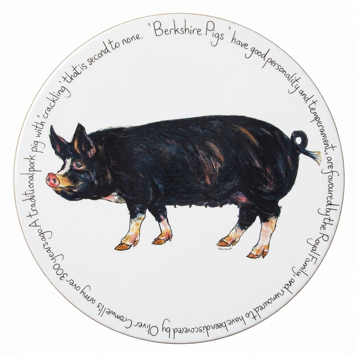 Pig Breeds Tablemat Set of 6 styled on the table