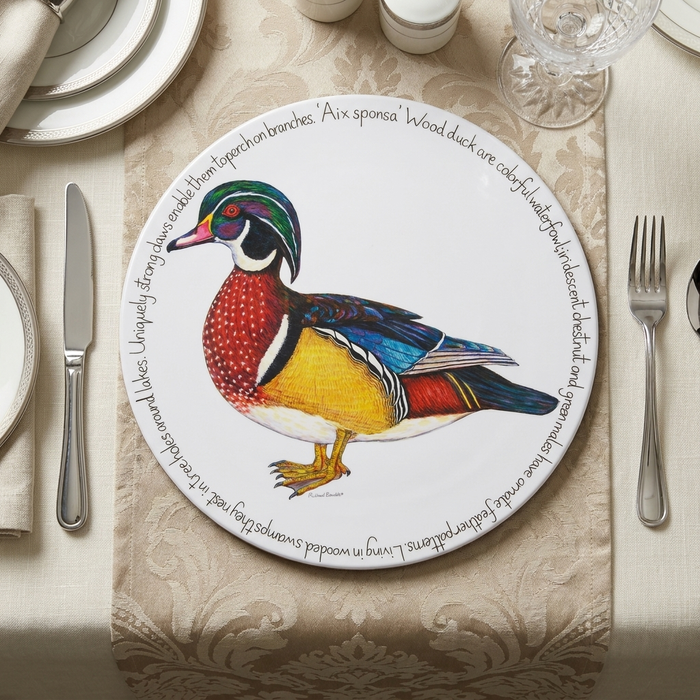 Wood Duck Tablemat styled on the table