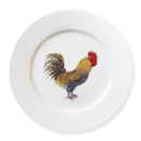 Cockerel & Rooster 19cm Flat Rimmed Plate