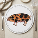 Oxford sandy black pig tablemat