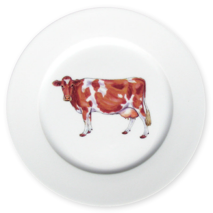 Richard Bramble Guernsey Cow 19cm Plate