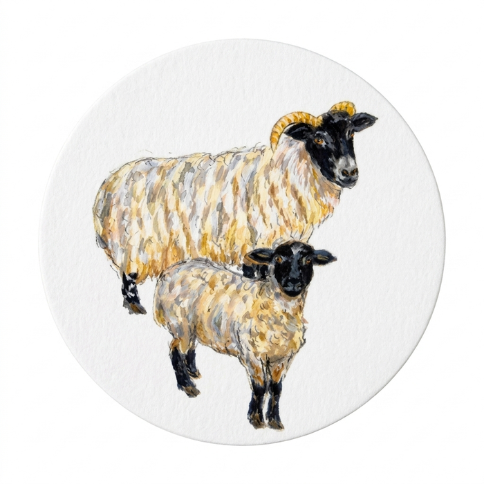 Blackface Sheep Coaster