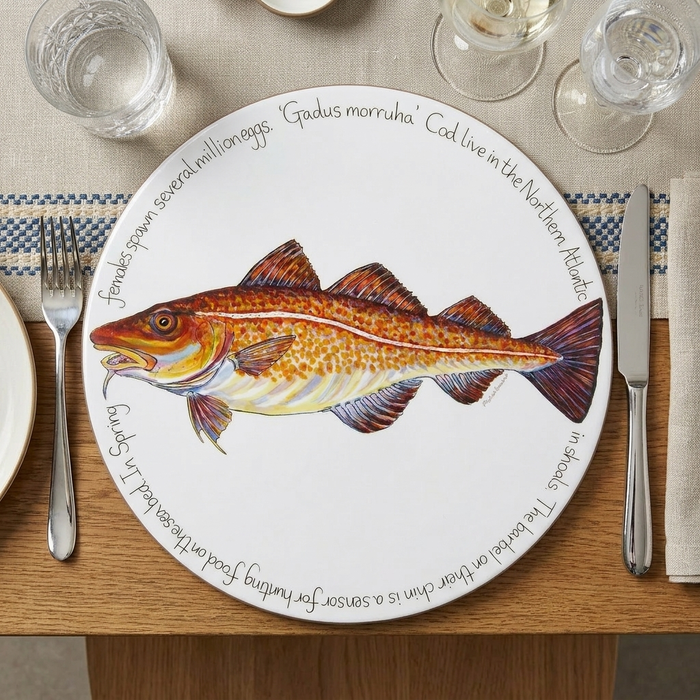 Cod Tablemat styled on the table