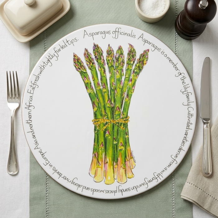 Asparagus Tablemat styled on the table