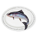 salmon oval plate