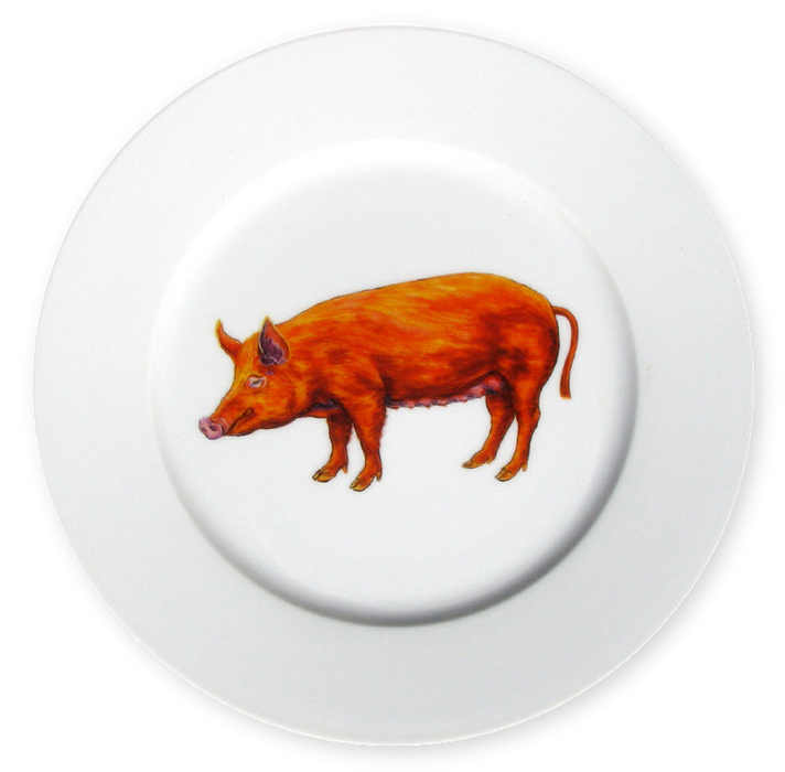 Richard Bramble Tamworth Pig 19cm Plate