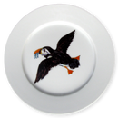 Puffin Flying 19cm Flat Rimmed Plate
