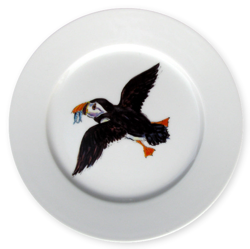Richard Bramble Puffin Flying 19cm Plate