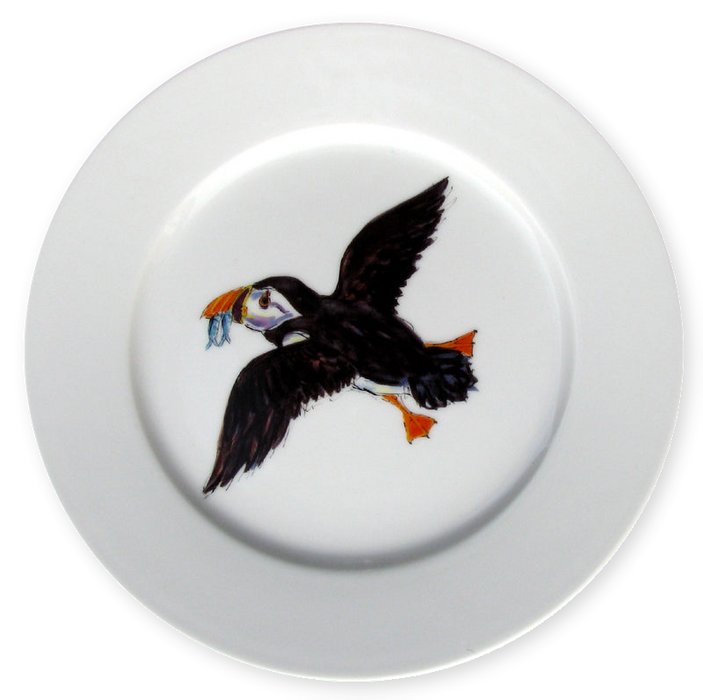 Richard Bramble Puffin Flying 19cm Plate