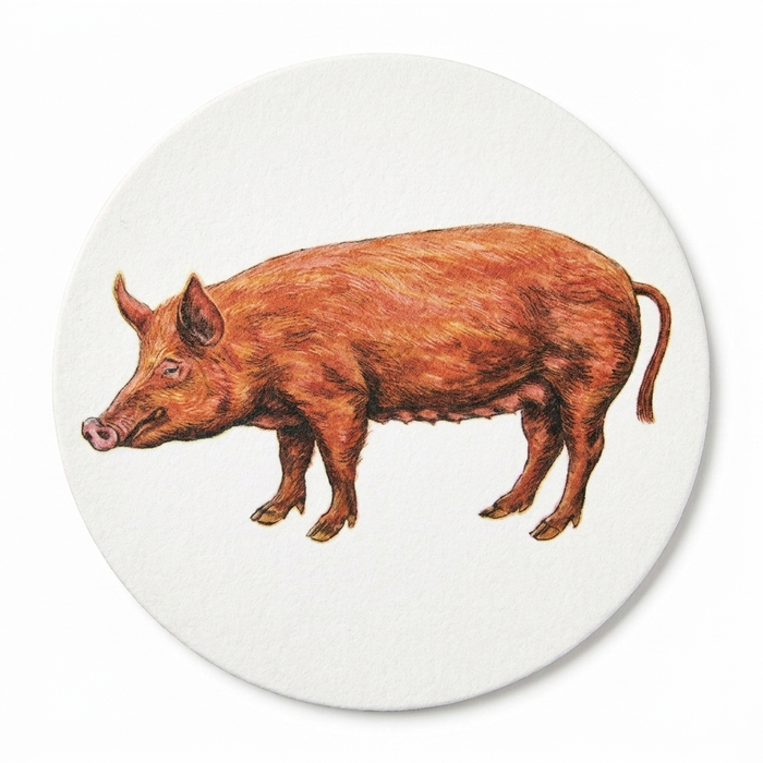 Pig Breeds Coaster Set of 6