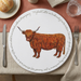 Highland cow tablemat