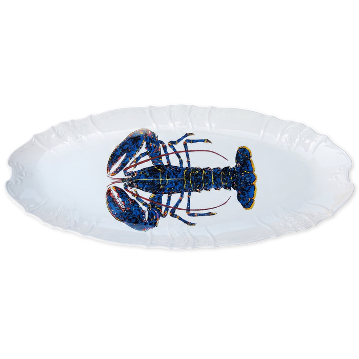 blue lobster oval platter