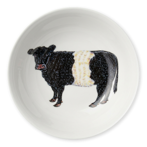 belted galloway cow bowl