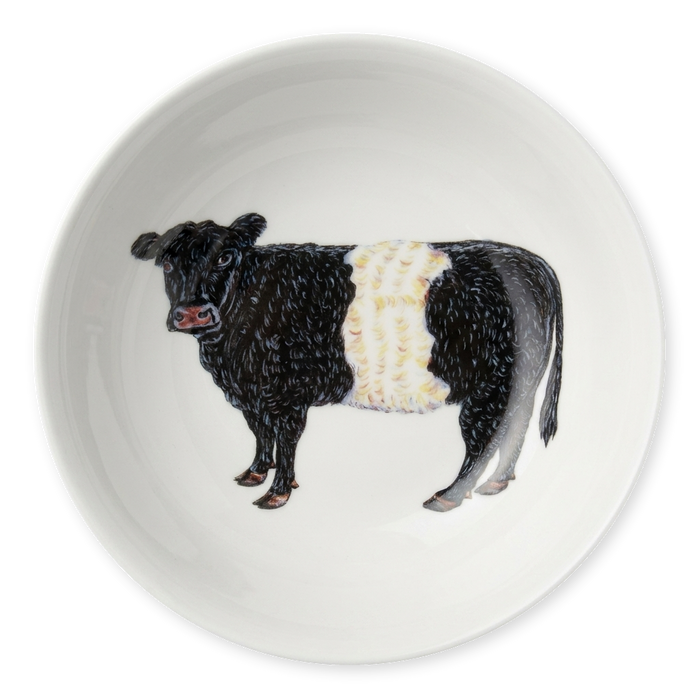 belted galloway cow bowl