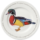 Wood Duck 30cm Flat Rimmed Plate