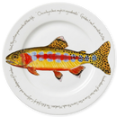 Golden Trout 30cm Flat Rimmed Plate