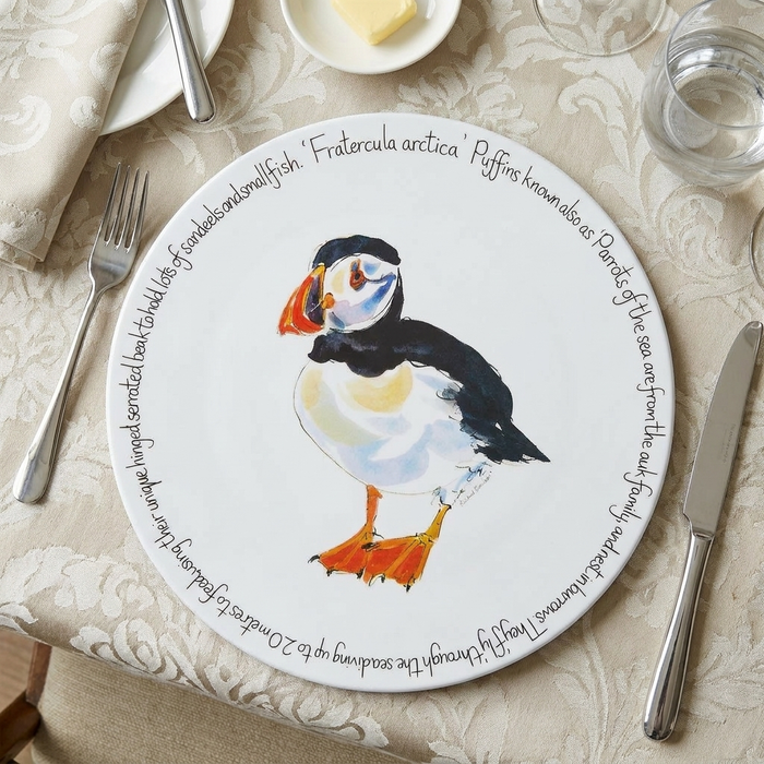 Puffin Standing Tablemat styled on the table