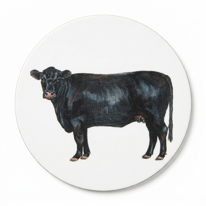 Aberdeen Angus Cow Coaster