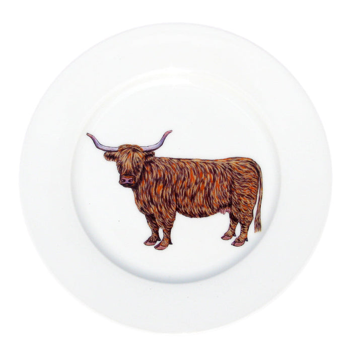 Highland Cow 19cm Plate detail