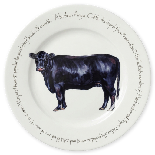 Aberdeen Angus Cow 30cm Plate