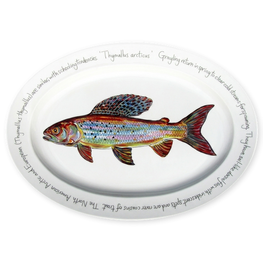 arctic grayling oval plate