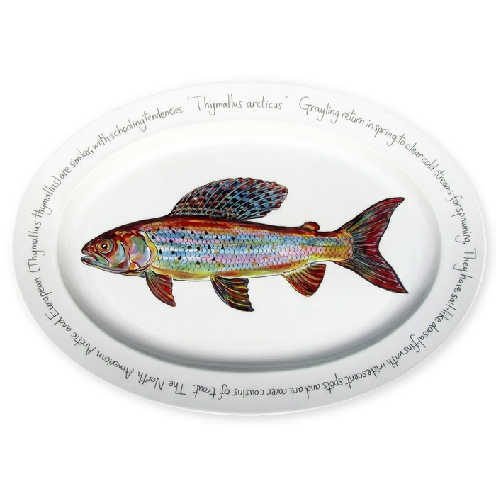 arctic grayling oval plate