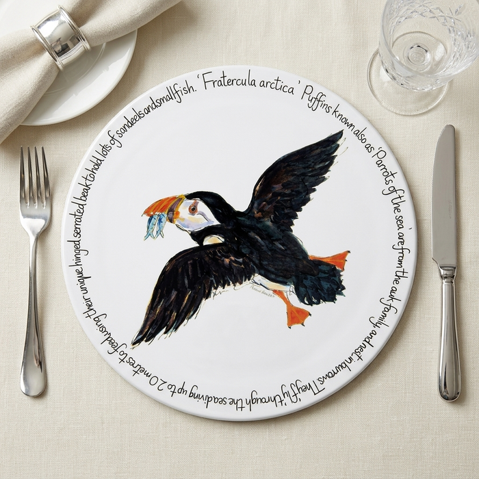Puffin Flying Tablemat styled on the table