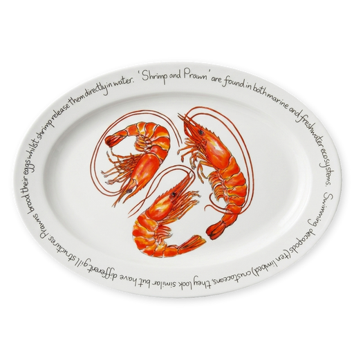 shrimp prawn oval plate