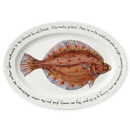 Plaice 39cm (15.4") oval plate with TEXT