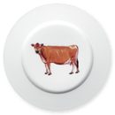 Richard Bramble | Jersey Cow 19cm Flat Rimmed Plate