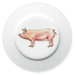 Richard Bramble Large White Pig 19cm Plate