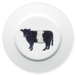 Richard Bramble Belted Galloway Cow 19cm Plate