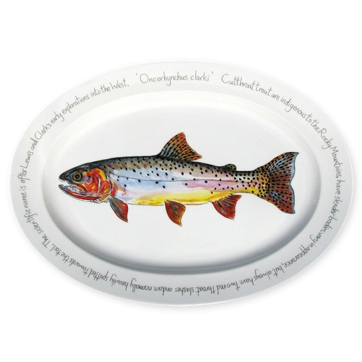 cutthroat trout oval plate