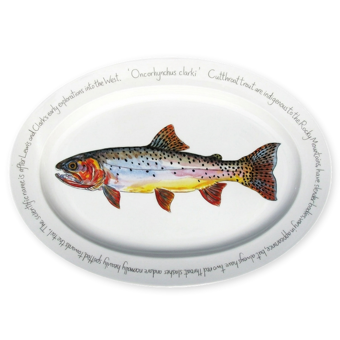 cutthroat trout oval plate