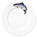 Salmon 26cm Flat Rimmed Plate