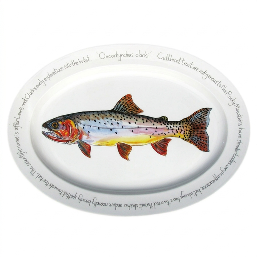 Cutthroat Trout 39cm oval plate