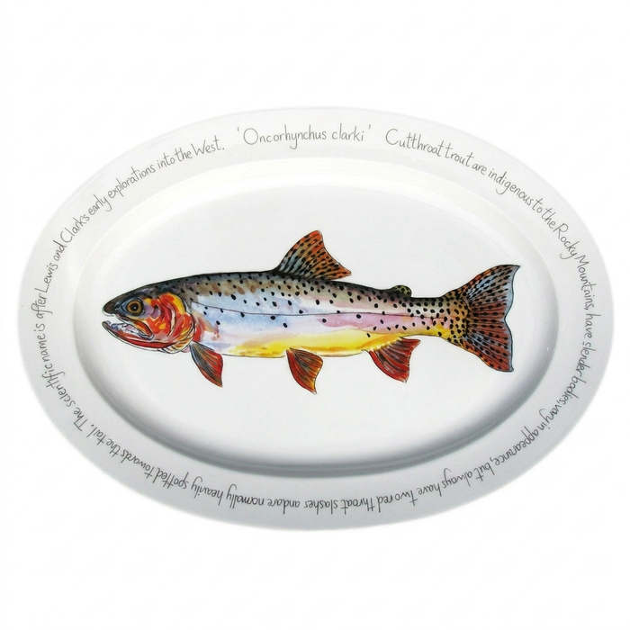 Cutthroat Trout 39cm oval plate
