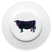 Richard Bramble Black Dexter Cow 19cm Plate