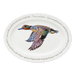 green winged teal oval plate