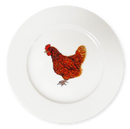 Hen 19cm Flat Rimmed Plate