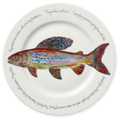Arctic Grayling Trout 30cm Flat Rimmed Plate