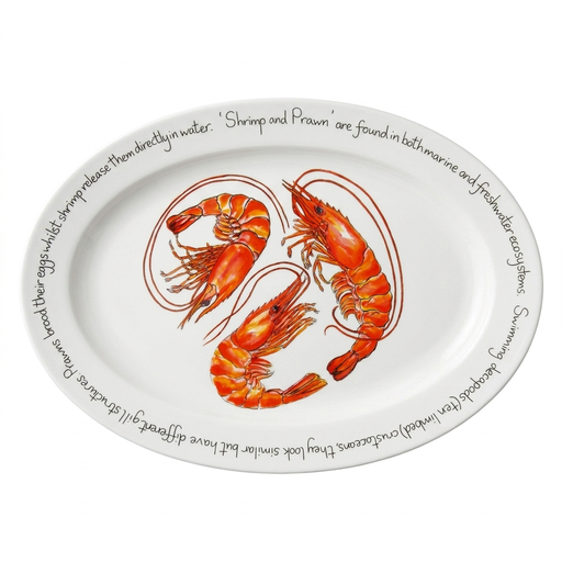 Shrimp & Prawn 39cm oval plate
