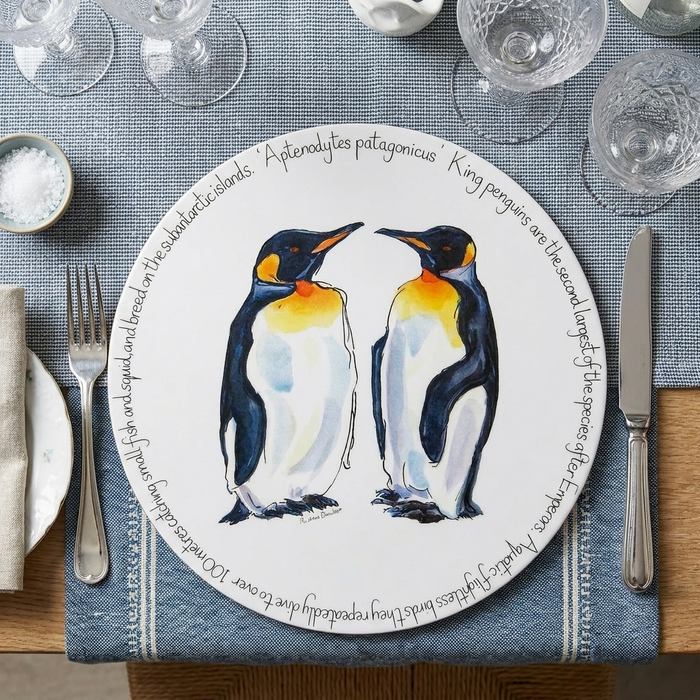 King Penguin Tablemat styled on the table