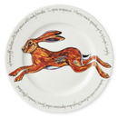Hare Leaping 30cm Flat Rimmed Plate