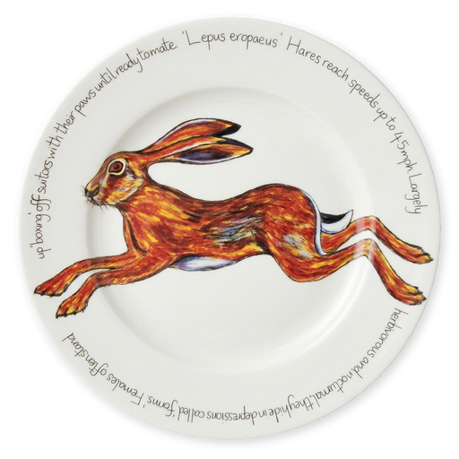 Hare Leaping 30cm Plate