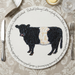 Belted Galloway cow tablemat