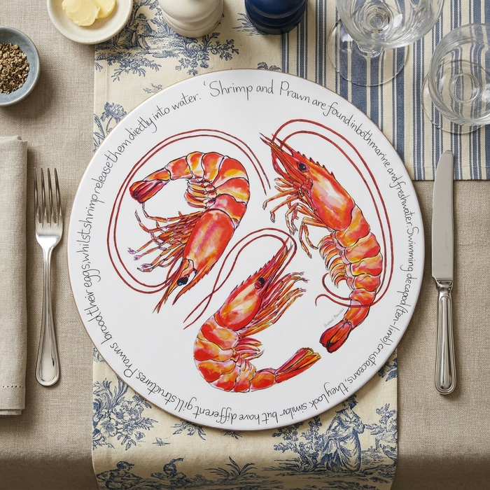 Shrimp & Prawn Tablemat styled on the table