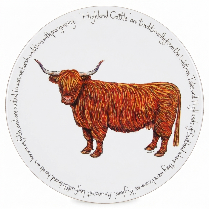 Cattle Breeds Tablemat Set of 6 styled on the table