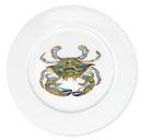Blue Crab 19cm Flat Rimmed Plate