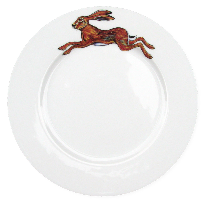 Richard Bramble Hare Leaping 26cm Plate
